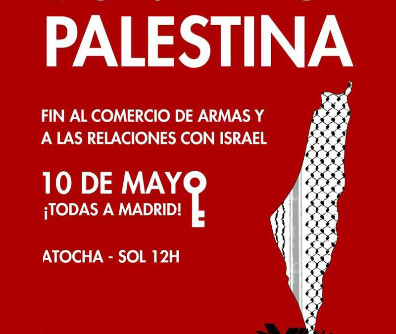 ¡MUÉvete por palestina! este 10 de mayo Todas a Madrid para exigir el fin de cualquier relación con Israel